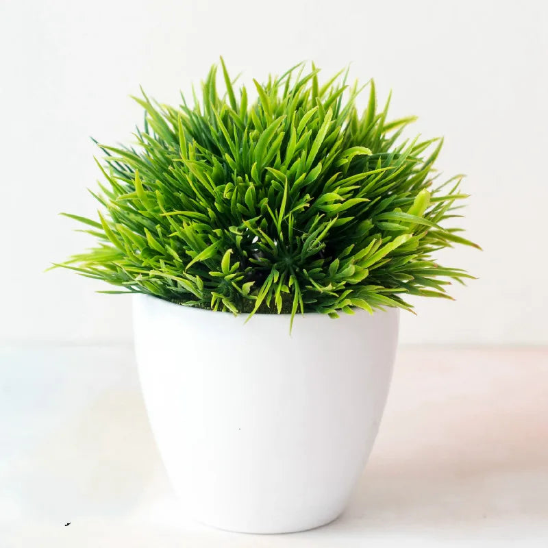 Plantas artificiais em vaso bonsai verde pequena árvore plantas flores falsas ornamentos em vaso para casa decoração do jardim festa decoração do hotel