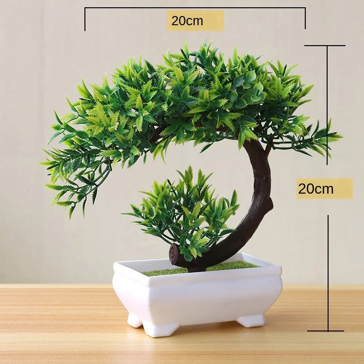 Plantas artificiais em vaso bonsai verde pequena árvore plantas flores falsas ornamentos em vaso para casa decoração do jardim festa decoração do hotel