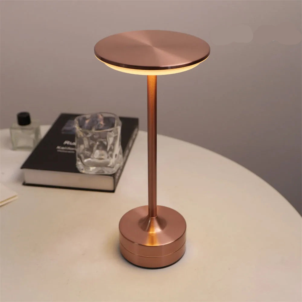 Simples carregamento led lâmpada de mesa restaurante bar lâmpada escurecimento atmosfera retro portátil carregamento toque usb lâmpada mesa