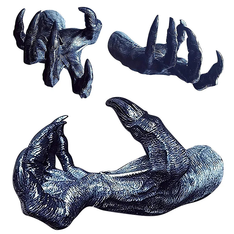 Estátuas de mão de bruxa gótica, ornamento de resina criativa, estética, chaves de parede, cabide de saco, arte de parede, esculturas, decoração de casa