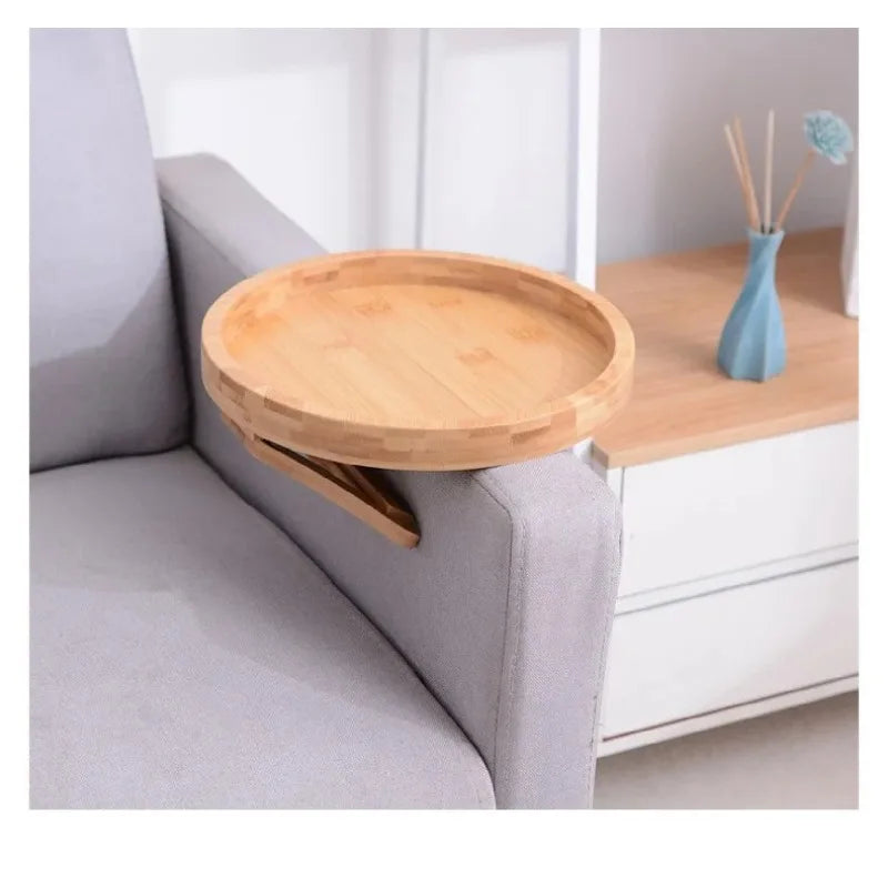 Bandeja de braço para sofá, clipe para braço, mesa portátil, suporte de copo, bandeja de apoio de braço para lanches, bebidas, controle remoto, café