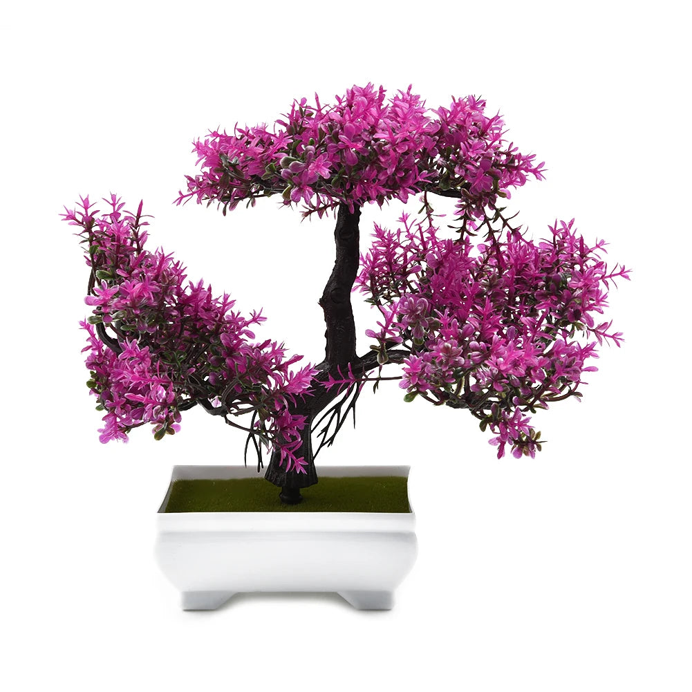 Pote Pequeno Artificial De Bonsai, Planta Falsa, Flores, Enfeites Em Vaso, Decoração De Mesa De Quarto De Casa, Decoração Do Jardim Do Hotel