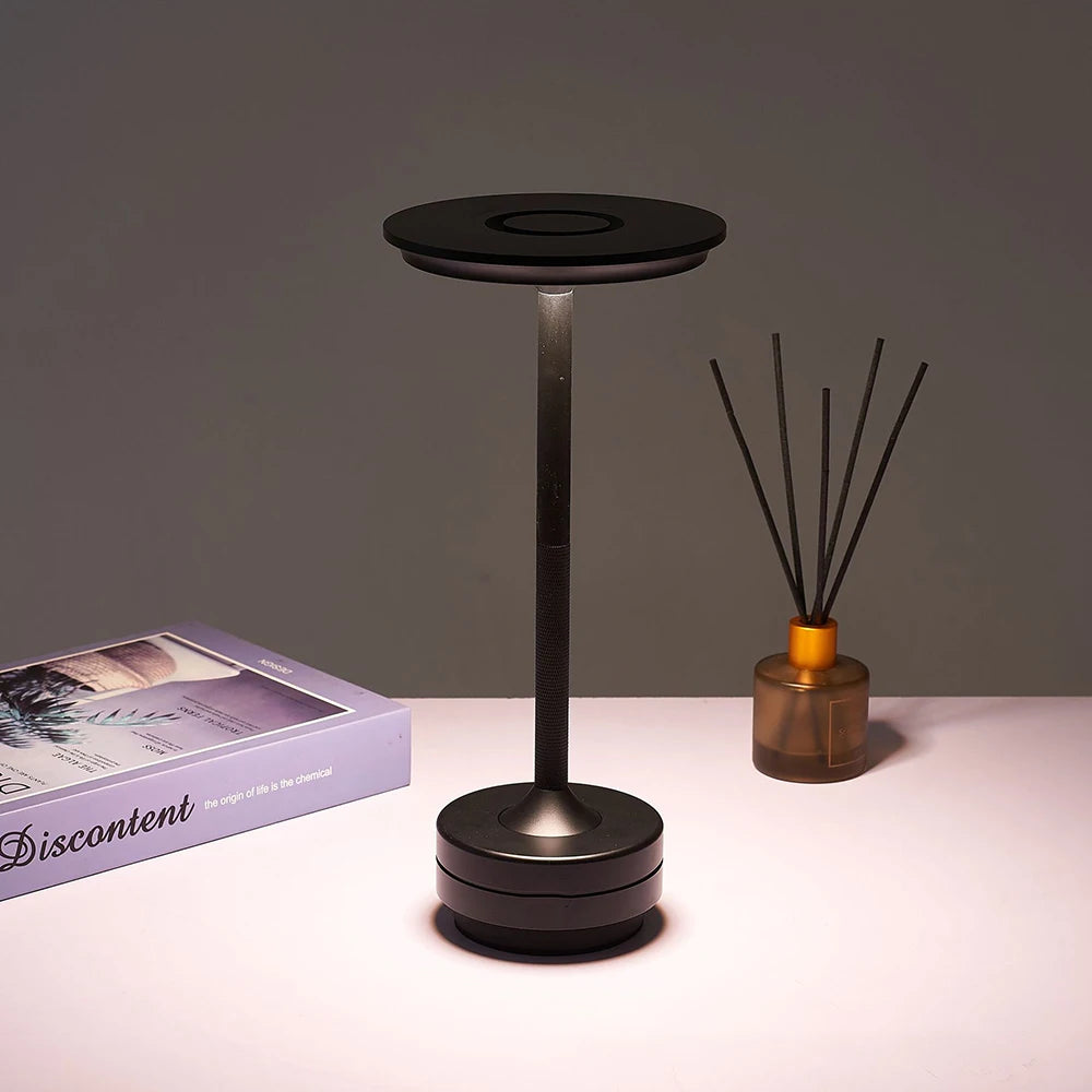 Simples carregamento led lâmpada de mesa restaurante bar lâmpada escurecimento atmosfera retro portátil carregamento toque usb lâmpada mesa