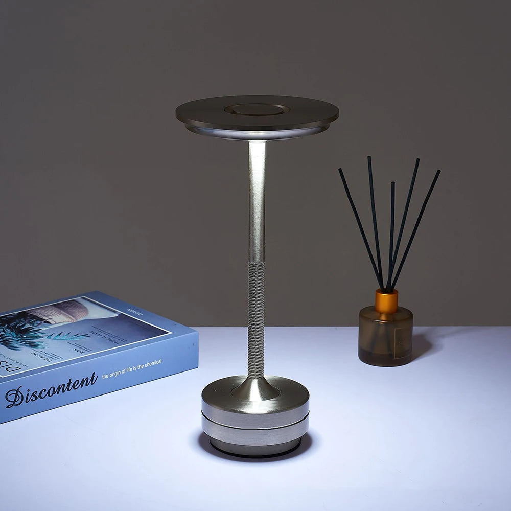 Simples carregamento led lâmpada de mesa restaurante bar lâmpada escurecimento atmosfera retro portátil carregamento toque usb lâmpada mesa