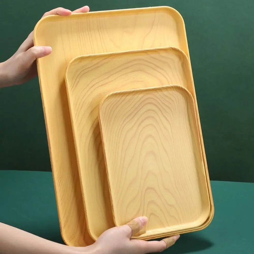 Bandeja de plástico nórdica pp para paletes, bandeja retangular para alimentos e pão, armazenamento doméstico, suprimentos de cozinha, bandeja de serviço de hotel, sobremesa