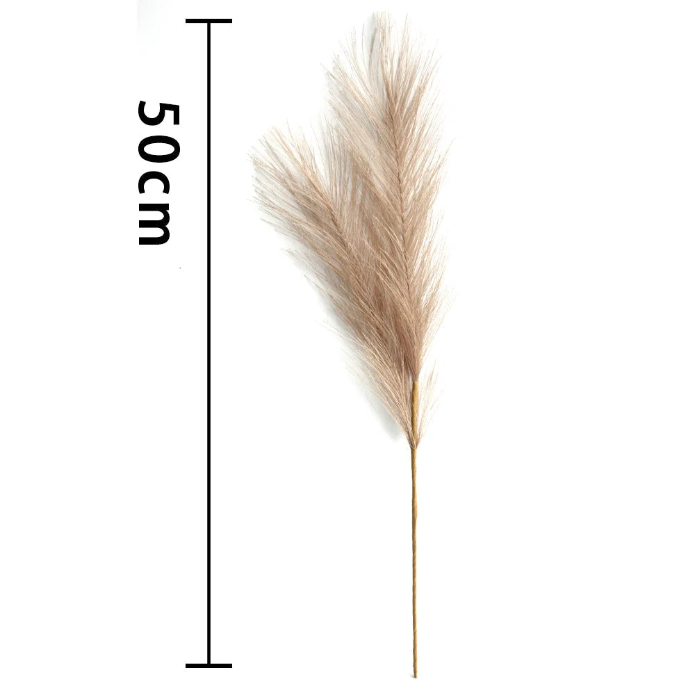 6 pçs artificial pampas grama decoração flores planta falsa reed para diy mesa floral organizar flor casamento casa decoração de natal