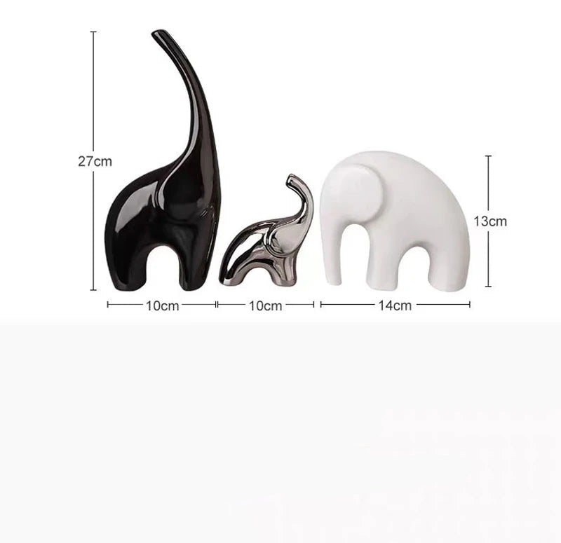 Família de Três Elefante Ornamento, Acessórios para casa, Sala, High-End Wine Cabinet Decorações, Acessível ornamento de luxo, TV Cabinet
