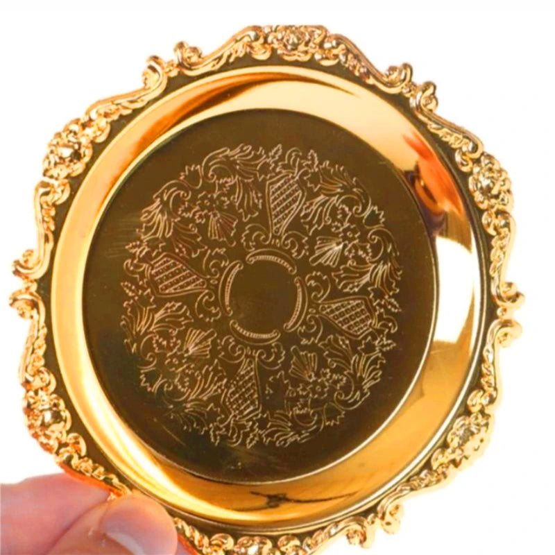 Mini Armazenamento Bandeja Plástica para Exibição De Jóias, Prato De Bolo De Prata, Prato De Frutas, Exibição De Sushi, Decoração De Casa, Adereços De Foto, Festa