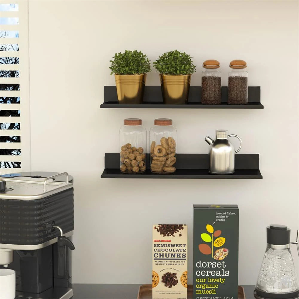 Liga de alumínio Sala de estar Prateleiras Flutuantes Sem perfuração Decoração de quarto Prateleiras de parede Rack de armazenamento para banheiro