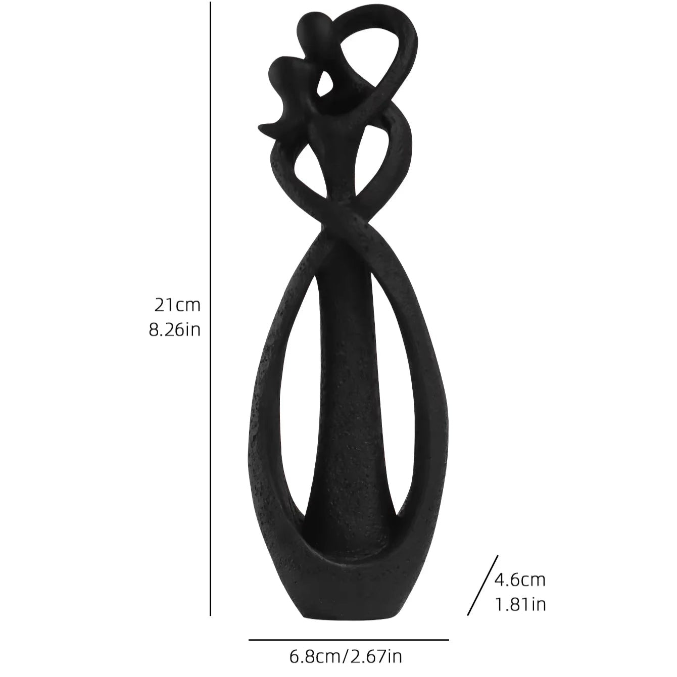 Escultura Nórdica de Casal Abraçando — Elegância e Aconchego