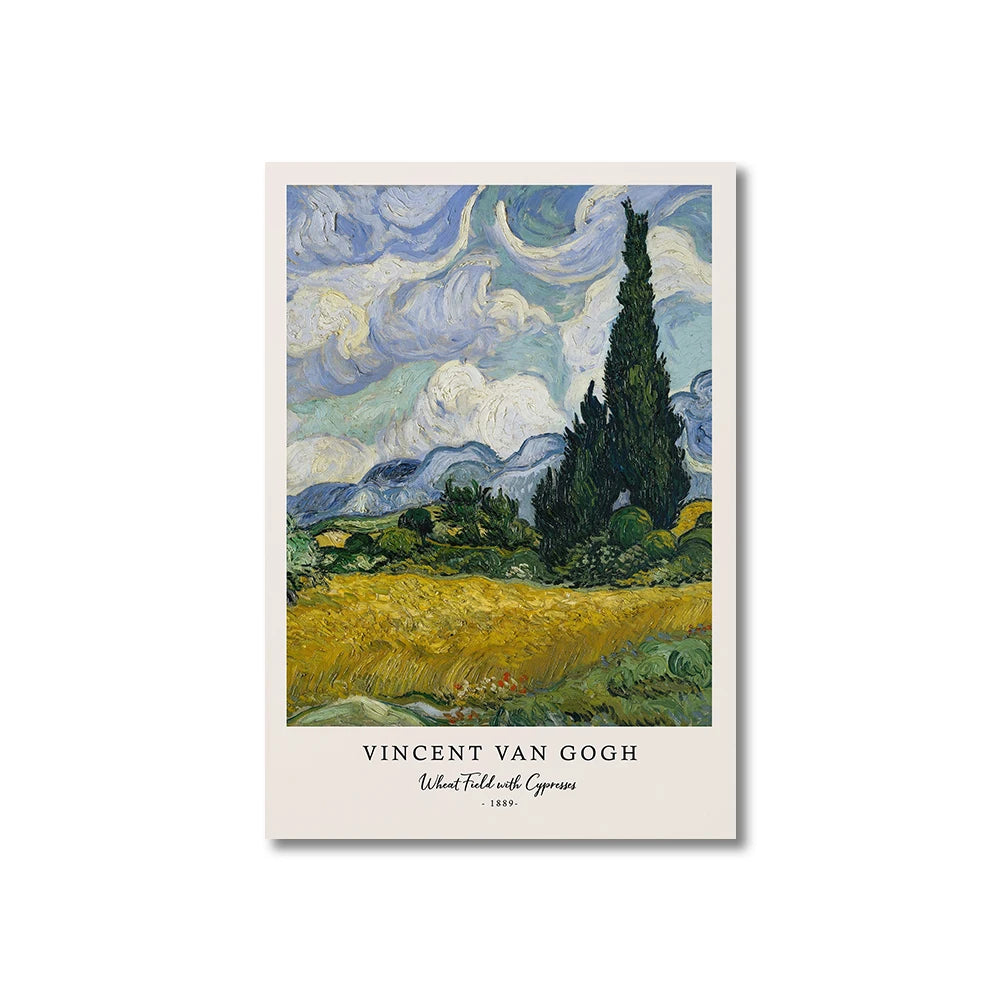 Vincent van gogh escritos impressões e cartazes grande trabalho a noite estrelada pintura em tela decorações para sala de estar arte da parede