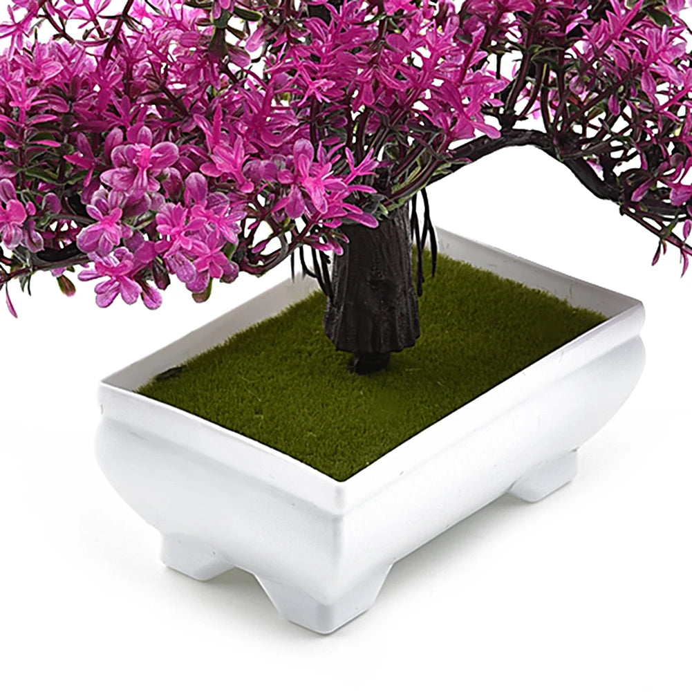 Pote Pequeno Artificial De Bonsai, Planta Falsa, Flores, Enfeites Em Vaso, Decoração De Mesa De Quarto De Casa, Decoração Do Jardim Do Hotel