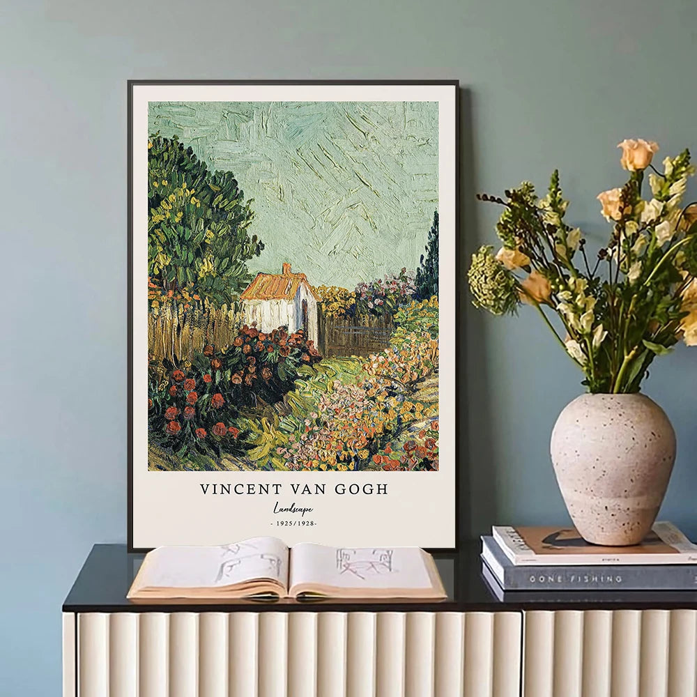 Vincent van gogh escritos impressões e cartazes grande trabalho a noite estrelada pintura em tela decorações para sala de estar arte da parede