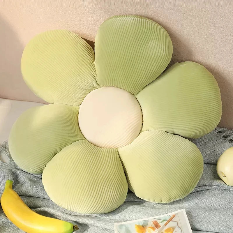 Almofada de flor de seis pétalas de pelúcia decoração de quarto feminino girassol configuração para crianças quarto assento travesseiro bay janela flor rosa