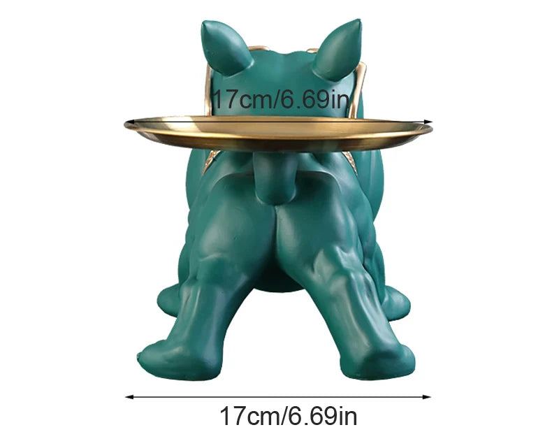 30cm decoração de casa estatueta bulldog estátua do cão caixa armazenamento ornamento animal resina artesanato arte escultura estatueta casa filhote de cachorro escultura