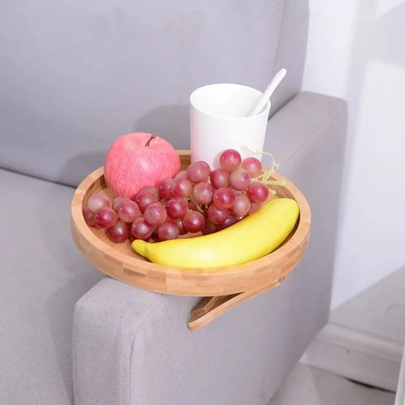 Bandeja de braço para sofá, clipe para braço, mesa portátil, suporte de copo, bandeja de apoio de braço para lanches, bebidas, controle remoto, café
