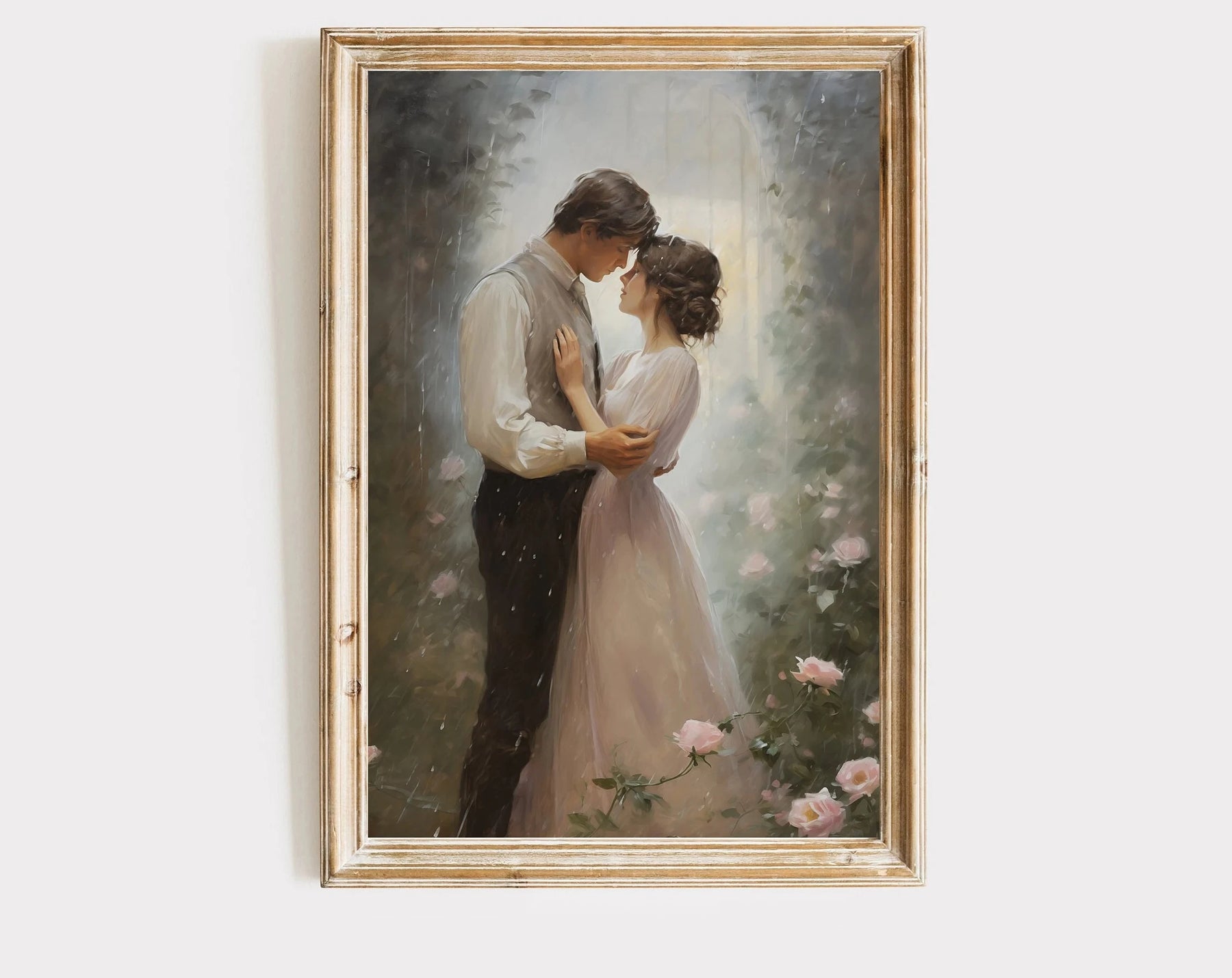 Orgulho e preconceito arte de parede impressão em tela pintura a óleo elizabethennet e mr darcy cottagecore cartazes decoração de casa