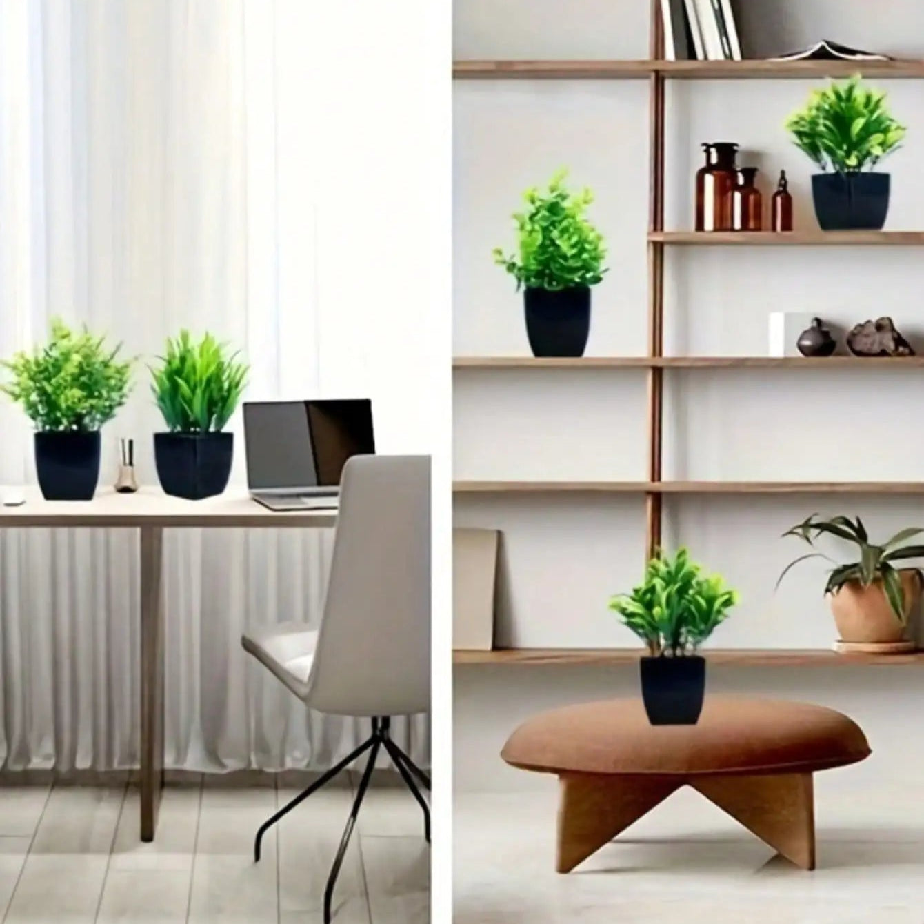 1pc planta falsa pote preto, mini planta artificial em vaso de eucalipto para decoração de mesa de banheiro de fazenda de escritório doméstico interno