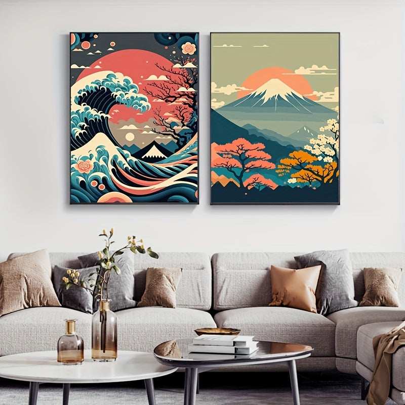 Perfeito japonês natureza paisagem arte da parede pintura em tela moderna impressões de arte da parede e cartazes para sala estar quadros decoração