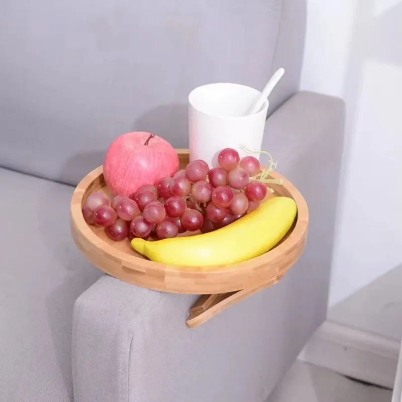 Bandeja de braço para sofá, clipe para braço, mesa portátil, suporte de copo, bandeja de apoio de braço para lanches, bebidas, controle remoto, café