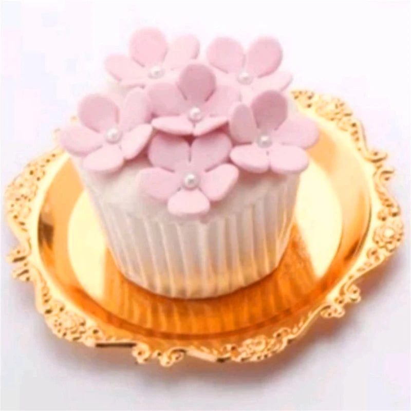 Mini Armazenamento Bandeja Plástica para Exibição De Jóias, Prato De Bolo De Prata, Prato De Frutas, Exibição De Sushi, Decoração De Casa, Adereços De Foto, Festa