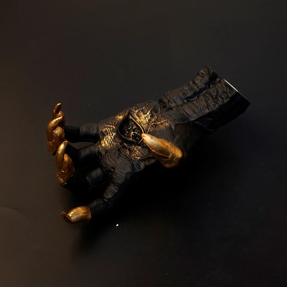 Estátuas de mão de bruxa gótica, ornamento de resina criativa, estética, chaves de parede, cabide de saco, arte de parede, esculturas, decoração de casa