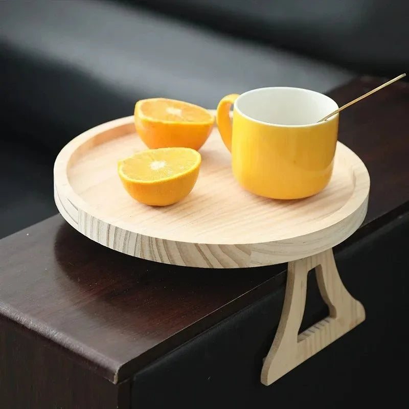 Bandeja de braço para sofá, clipe para braço, mesa portátil, suporte de copo, bandeja de apoio de braço para lanches, bebidas, controle remoto, café