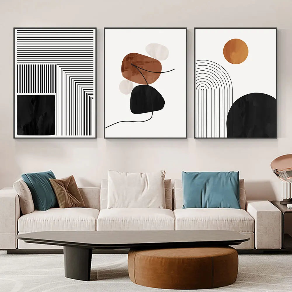 Branco preto linha arte lona impressões, geometria abstrata parede arte, cartazes decorativos para sala de estar, Nordic quarto decoração fotos