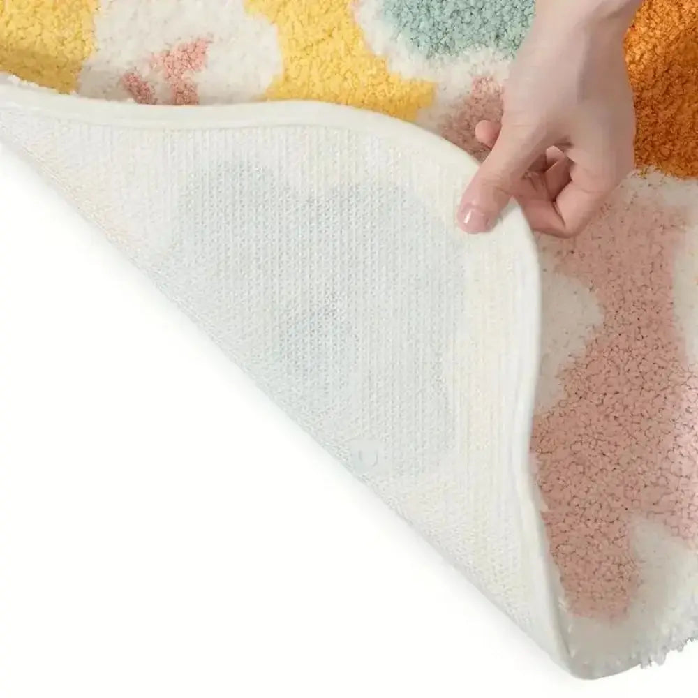1pc 40*60cm bonito flor tapete do banheiro, máquina lavável tapete do banheiro, extra macio absorvente antiderrapante tapete de banho
