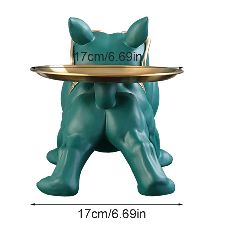 30cm decoração de casa estatueta bulldog estátua do cão caixa armazenamento ornamento animal resina artesanato arte escultura estatueta casa filhote de cachorro escultura
