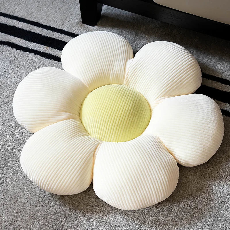 Almofada de flor de seis pétalas de pelúcia decoração de quarto feminino girassol configuração para crianças quarto assento travesseiro bay janela flor rosa