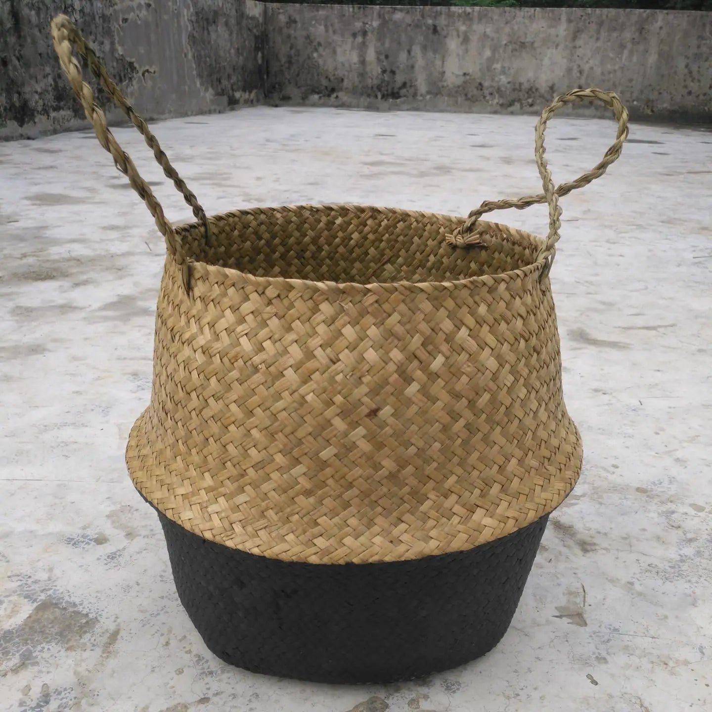 Vime Rattan Pendurado Flowerpot, Seagrass Cestas De Armazenamento, Folding Cestas De Lavanderia, Palha, Pastoral, Jardim, Planta, Decoração Home