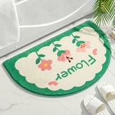 Tapetes Absorventes Antiderrapantes, Pequeno Texto Fresco, Tapetes De Flores, Tapete De Entrada Em Casa, Porta Do Banheiro Do Banheiro Do Quarto, Almofada Do Pé