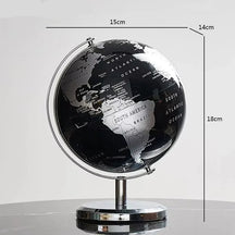 Arte criativa de globo giratório de metal, adequada para crianças, educação em sala de aula, aprendizagem, sala de estar, escritório, decoração de mesa