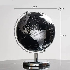 Arte criativa de globo giratório de metal, adequada para crianças, educação em sala de aula, aprendizagem, sala de estar, escritório, decoração de mesa