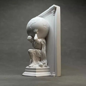 Guardião do pilar atlas estátua de gesso mesa para casa armário de vinho decoração deus grego da astronomia escultura estante ornamentos