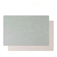 Inmos 4 peças de tapete de mesa de couro sintético estilo couro à prova d'água e resistente a óleo, placemat retangular de dupla face, design sem lavagem
