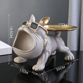30cm decoração de casa estatueta bulldog estátua do cão caixa armazenamento ornamento animal resina artesanato arte escultura estatueta casa filhote de cachorro escultura