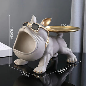 30cm decoração de casa estatueta bulldog estátua do cão caixa armazenamento ornamento animal resina artesanato arte escultura estatueta casa filhote de cachorro escultura