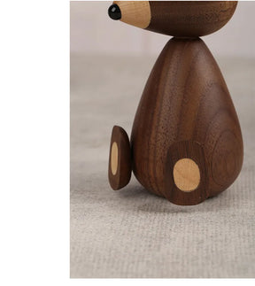 Dinamarca de madeira urso marrom decoração para casa estatuetas alta qualidade design nórdico decoração do quarto presentes/artesanato/brinquedos da família decoração para casa