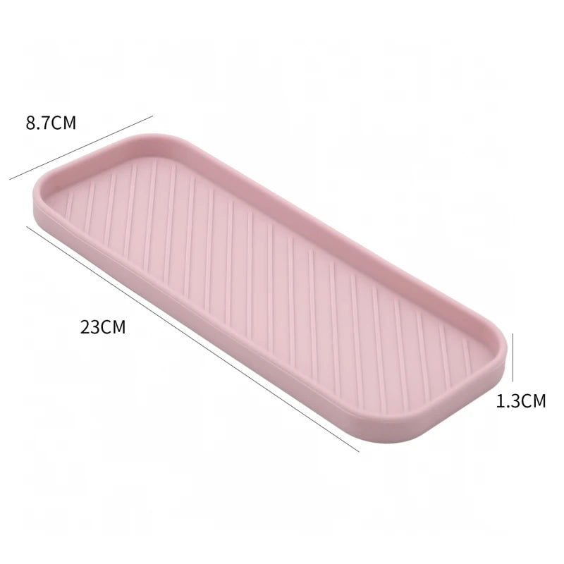 Bandeja de drenagem de silicone para talheres copo de água frutas vegetais pia da cozinha organizador bandeja de armazenamento esponja titular dispensador de sabão