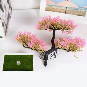 Pote Pequeno Artificial De Bonsai, Planta Falsa, Flores, Enfeites Em Vaso, Decoração De Mesa De Quarto De Casa, Decoração Do Jardim Do Hotel