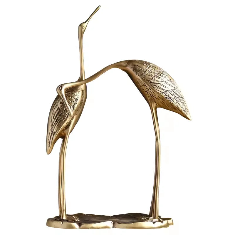 Guindaste de cobre puro vermelho, Artesanato decorativo, Decoração de luxo, Ornamentos de bronze da sala de estar, Presentes de mesa