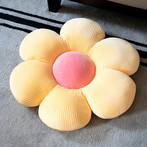 Almofada de flor de seis pétalas de pelúcia decoração de quarto feminino girassol configuração para crianças quarto assento travesseiro bay janela flor rosa