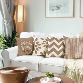 Capa de almofada geométrica de linho marrom, decoração de casa, boa decoração de fronha para quarto, sofá, cadeira, cama, jardim, carro
