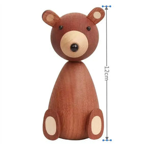 Dinamarca de madeira urso marrom decoração para casa estatuetas alta qualidade design nórdico decoração do quarto presentes/artesanato/brinquedos da família decoração para casa