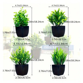 1pc planta falsa pote preto, mini planta artificial em vaso de eucalipto para decoração de mesa de banheiro de fazenda de escritório doméstico interno
