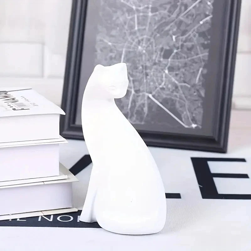 Resina Casais Estátuas Do Gato Para Decorações Home, Estatueta Animal, Criativo Europeu, Presente De Casamento, Escultura Decorativa