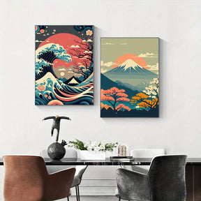 Perfeito japonês natureza paisagem arte da parede pintura em tela moderna impressões de arte da parede e cartazes para sala estar quadros decoração