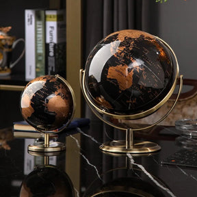 Arte criativa de globo giratório de metal, adequada para crianças, educação em sala de aula, aprendizagem, sala de estar, escritório, decoração de mesa